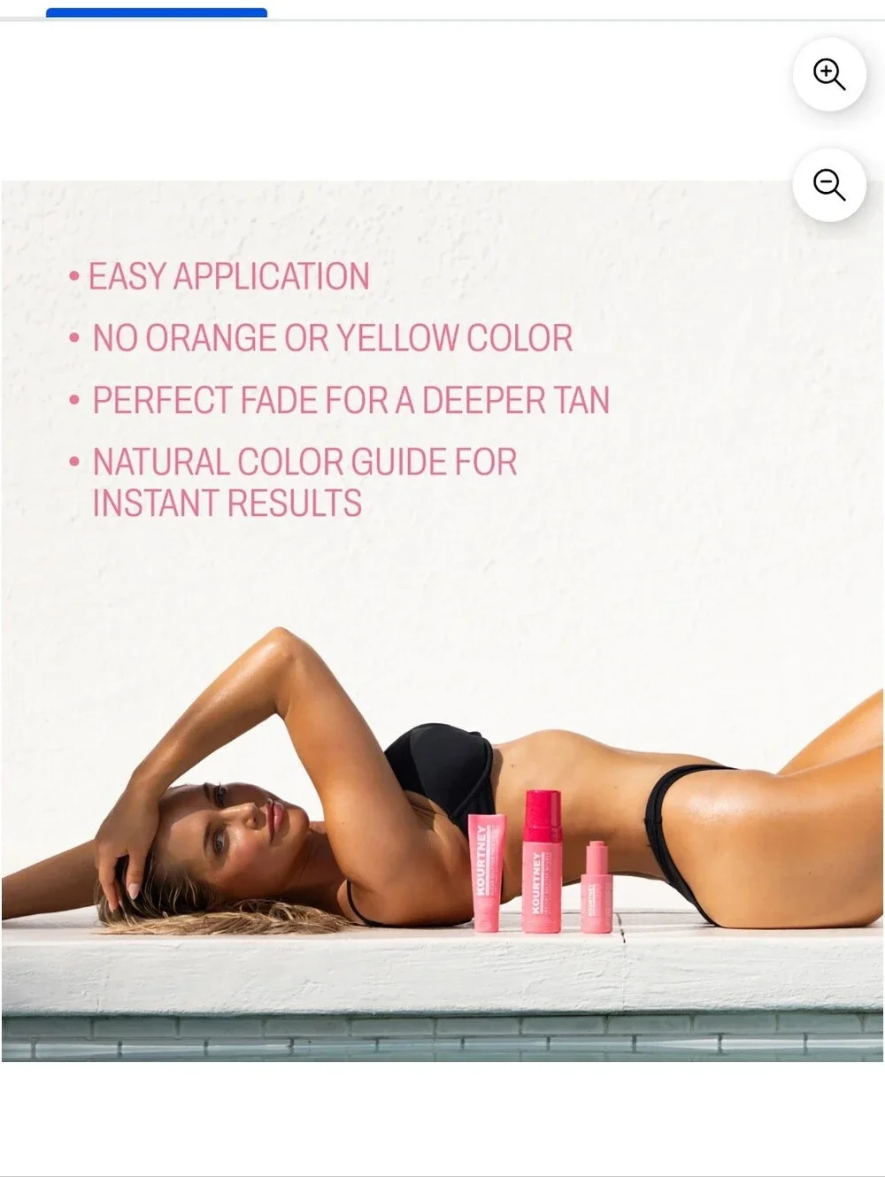 KOURTNEY Clear Self-Tan Drops, Gradual To Extra Dark, 1.52 oz New unused unopen